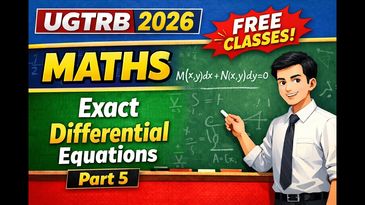 Ugtrb 2026 / MATHS / FREE Classes / Exact differential equations / Pgtrb maths / Tamil