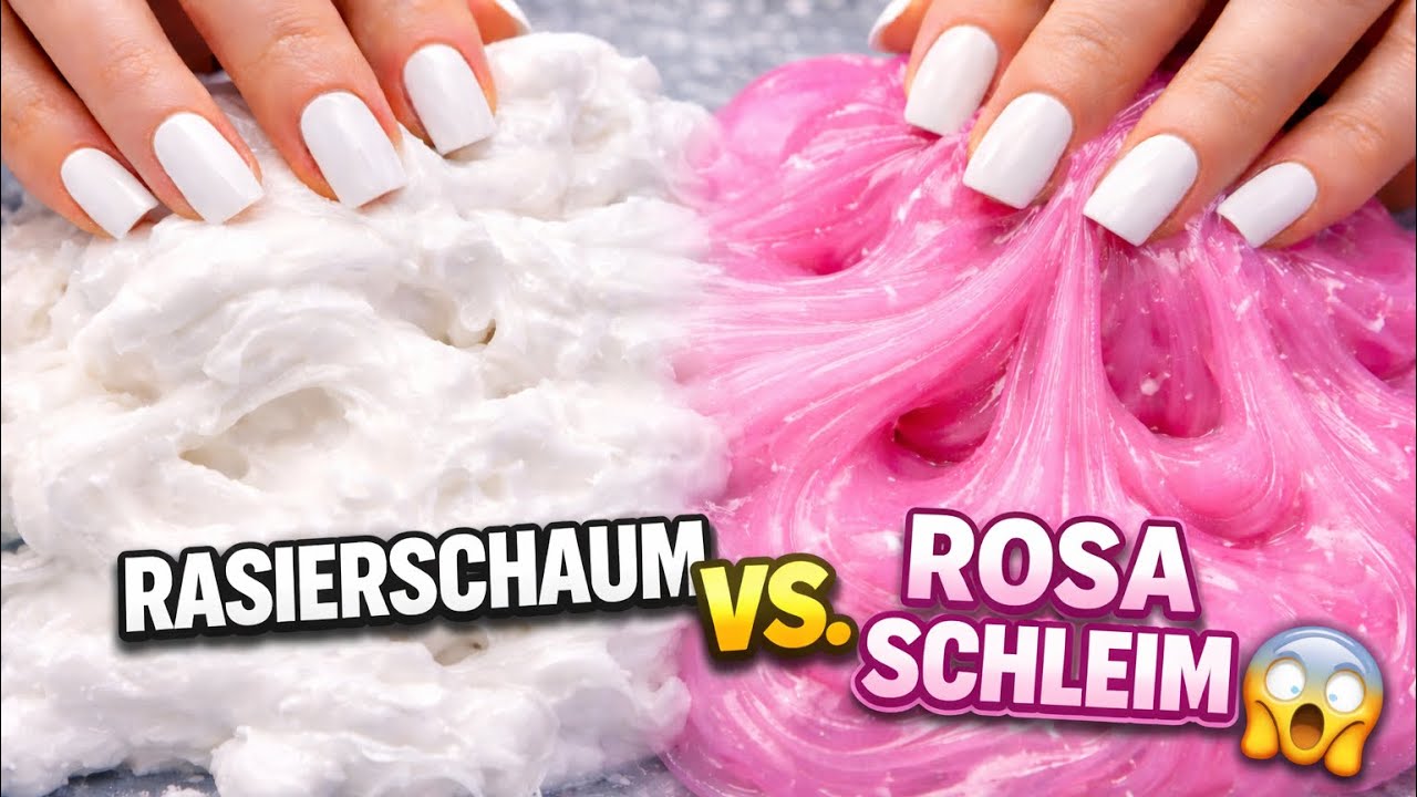 😳 Warte ab, was passiert, wenn rosa Schleim auf Rasierschaum trifft 🩷