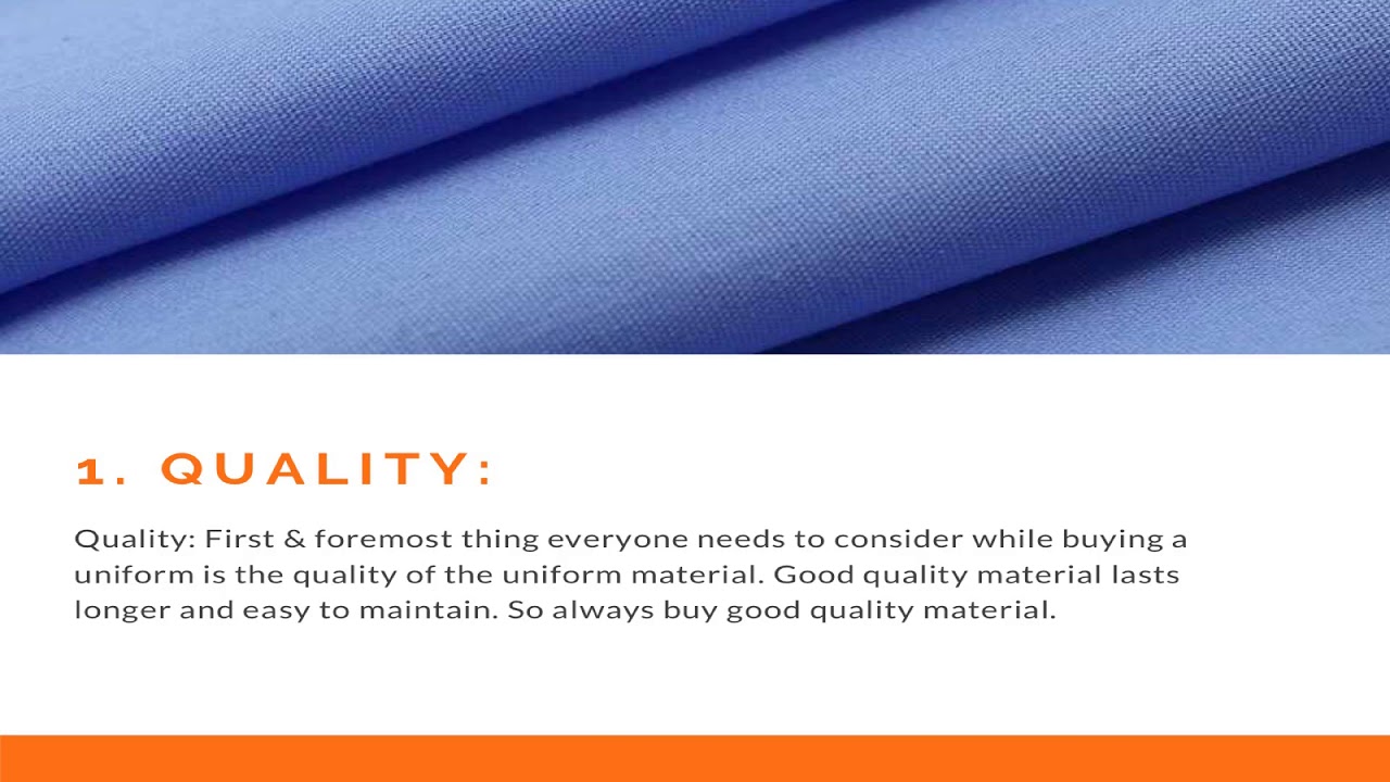 How To Buy The Perfect Uniform Material
