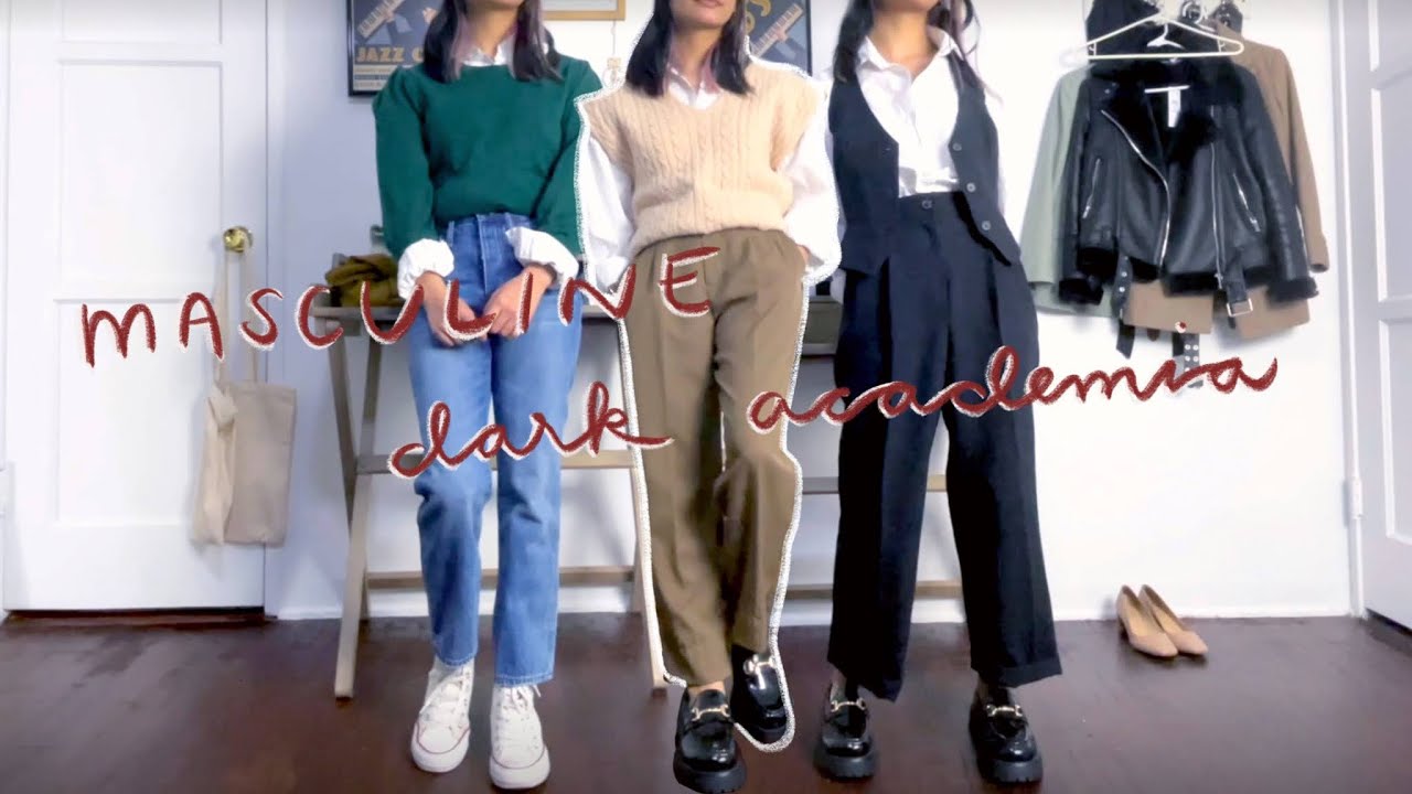 Androgynous & Masculine Dark Academia Outfits & Essentials