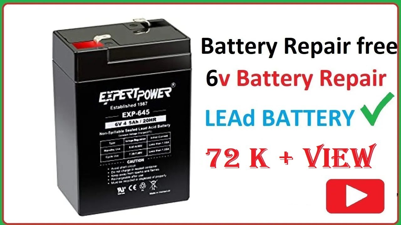 6v Battery repair । how to repair batter । lead acid battery repair