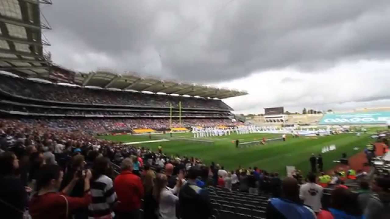 F16 Fighter Jets over Croke Park Stadium Dublin