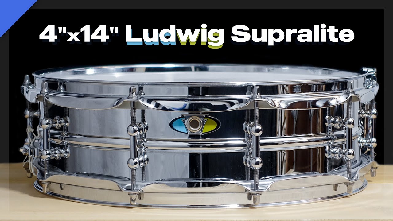 Ludwig 4x14 Supralite Steel Snare Drum