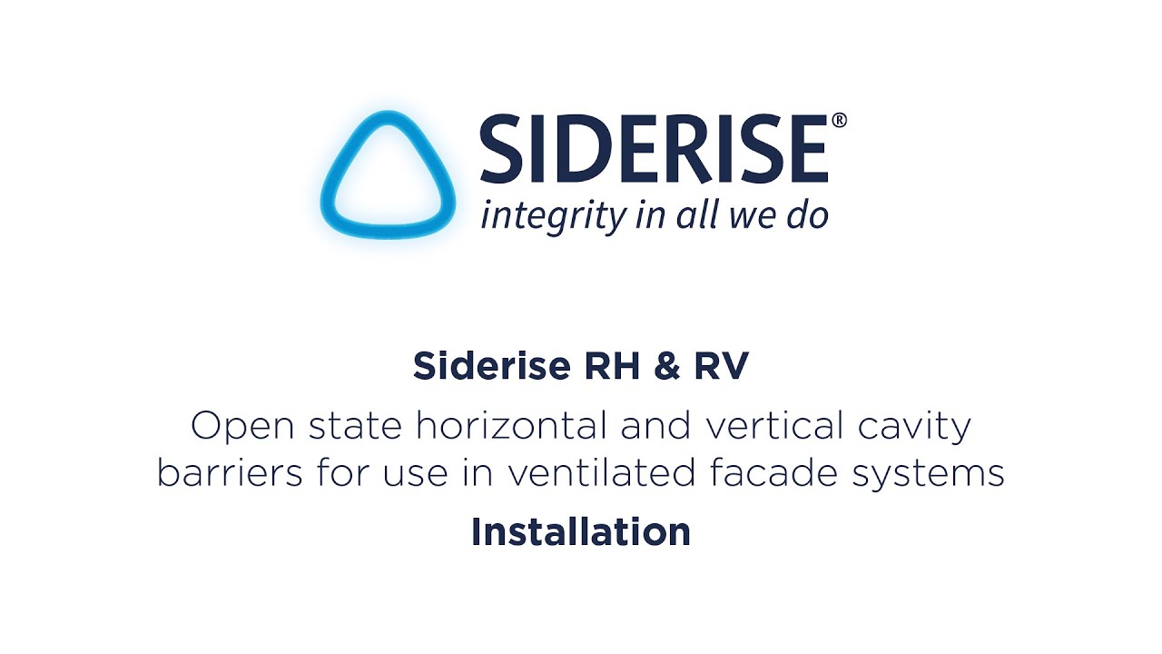 Siderise Installation Guidance: RH & RV Cavity Barriers for Rainscreen Cladding (2025 update)