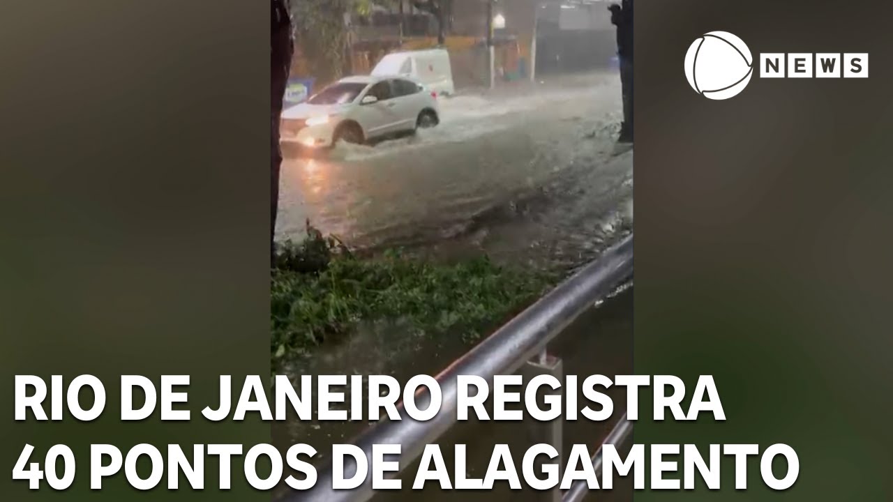 Rio de Janeiro registra 40 pontos de alagamento