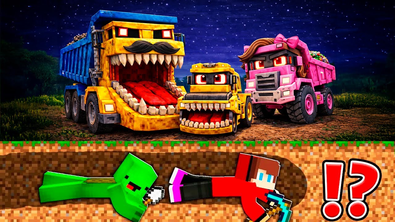 Why Mikey and JJ Escape From DUMP TRUCKS FAMILY ? - Minecraft Maizen