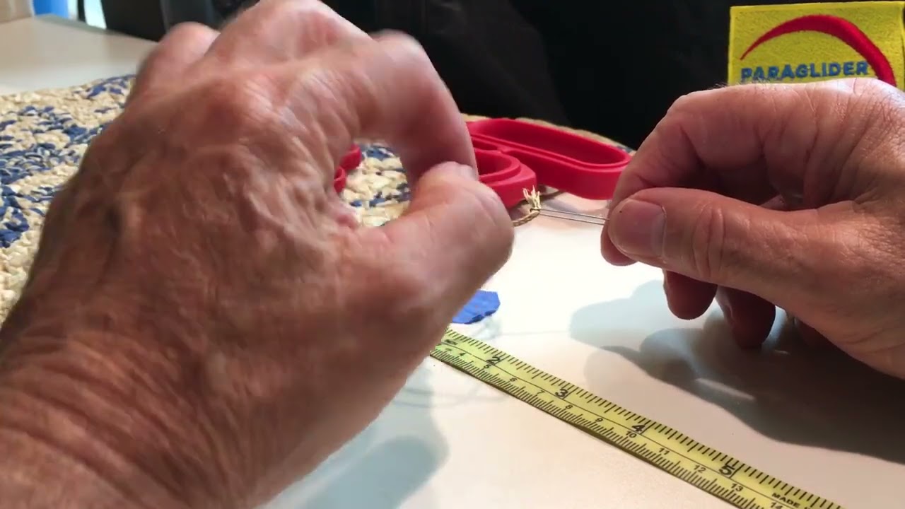 Paraglider line repair in the field without sewing