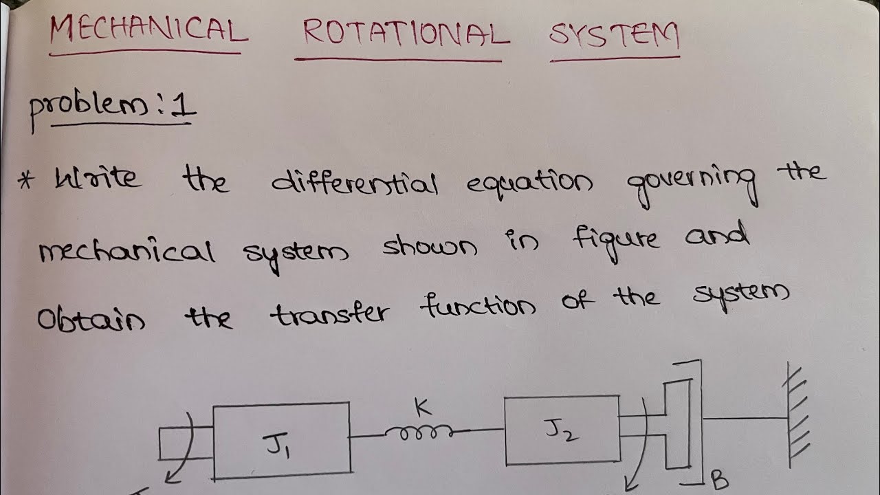 Mechanical Rotational System || Problem 1|| Simple way to Solve the problem ||