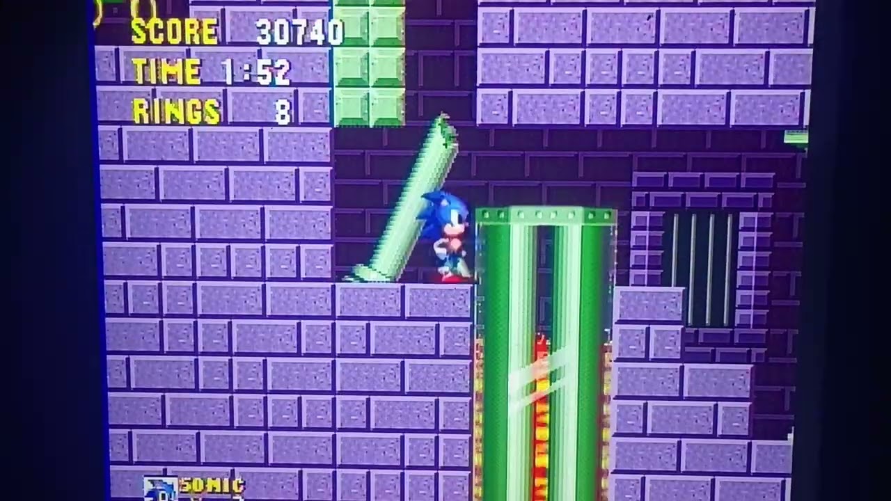 Classic 1991 Sega Genesis Sonic The Hedgehog Marble Zone Act 3 Sunday January 25th 2026