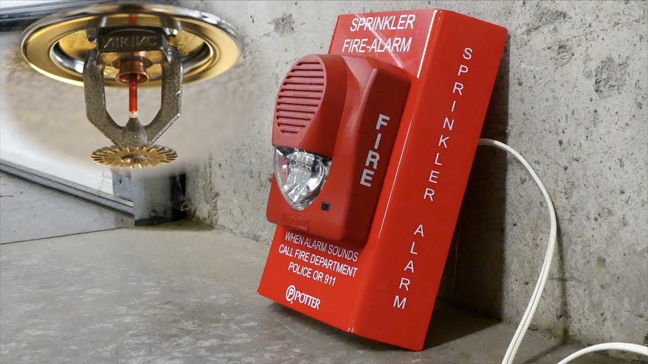 Potter SH-120 Sprinkler Fire Alarm Test & Demonstration