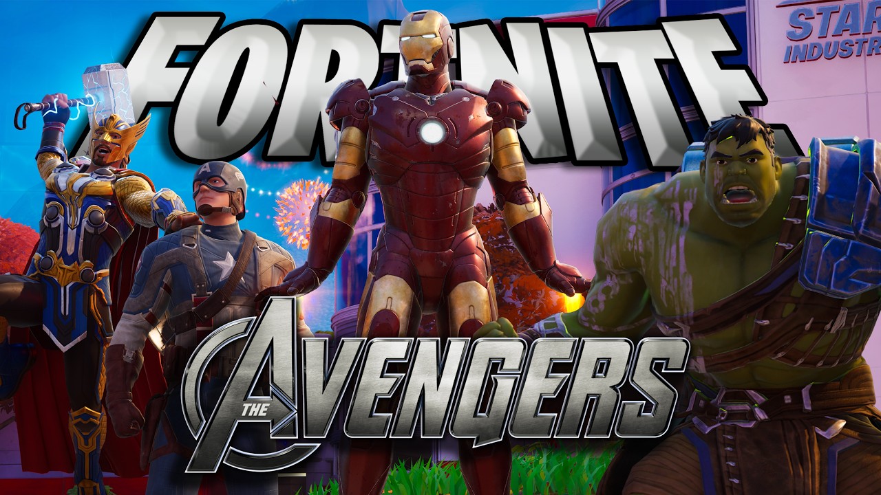 The Avengers Play Fortnite! Iron Man, Captain America, Thor, and Hulk
