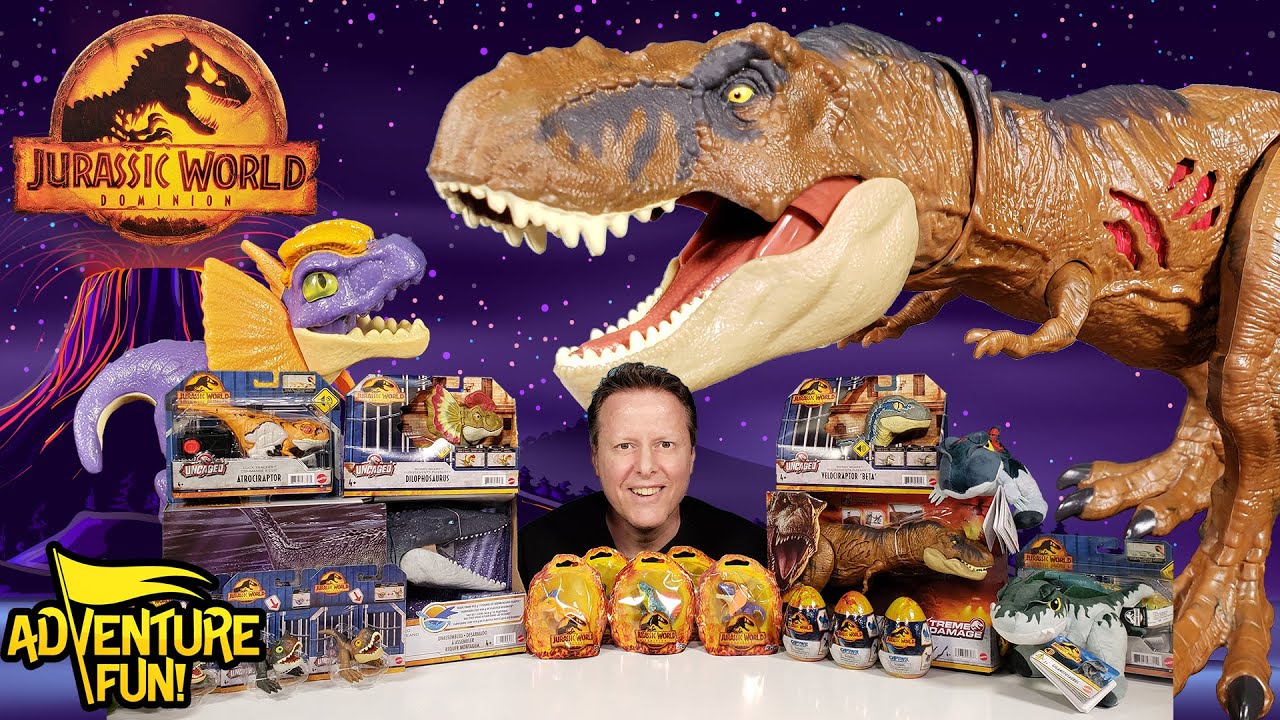 Jurassic World Dominion Dinosaur Toy Action Figures Including T-Rex AdventureFun Toy Review (2022)!