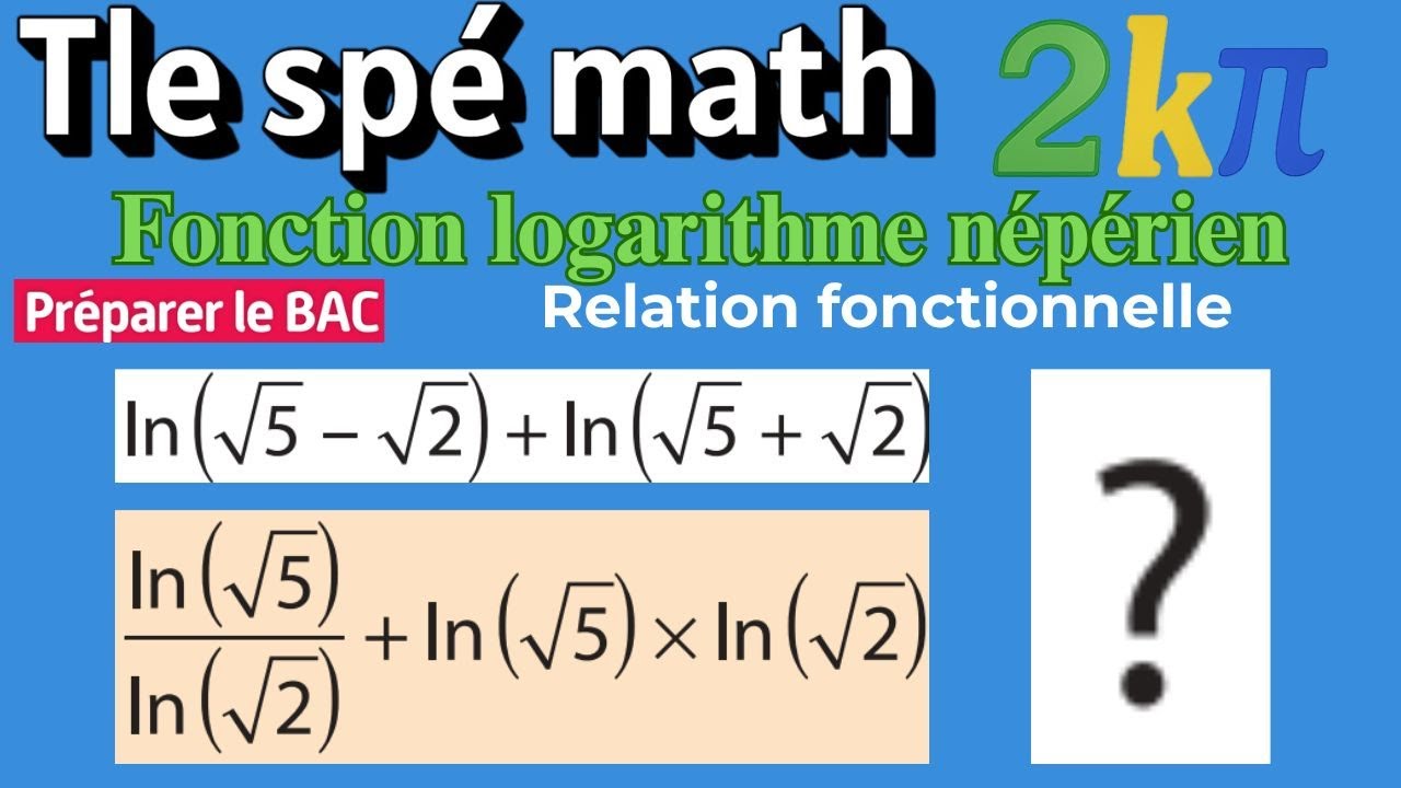 99p194 Simplifier une expression avec le logarithme népérien