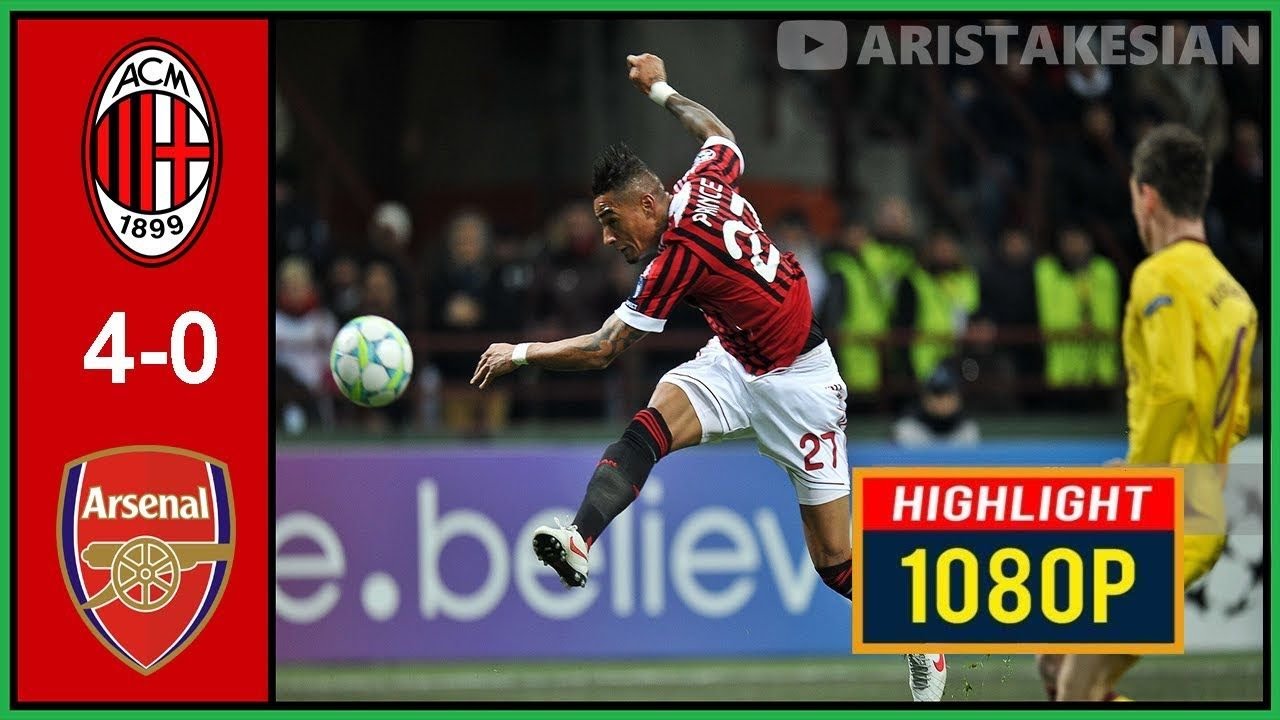 AC Milan v Arsenal: 4-0 #UCL 2011-12 - Round of 16 First leg - English Commentary - HD