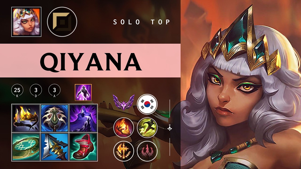 Qiyana Top vs Vayne - KR Master Patch 26.05