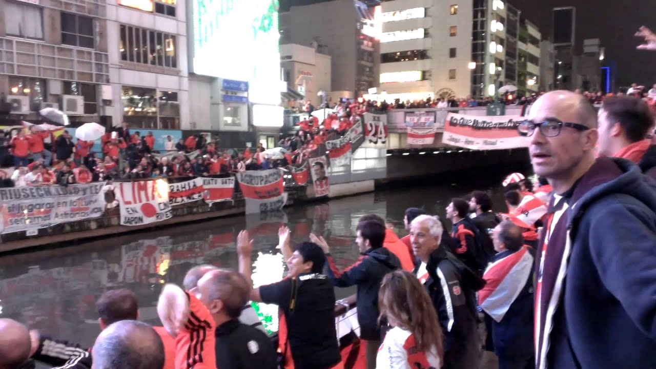 リバープレートサポーター大阪・道頓堀を占拠