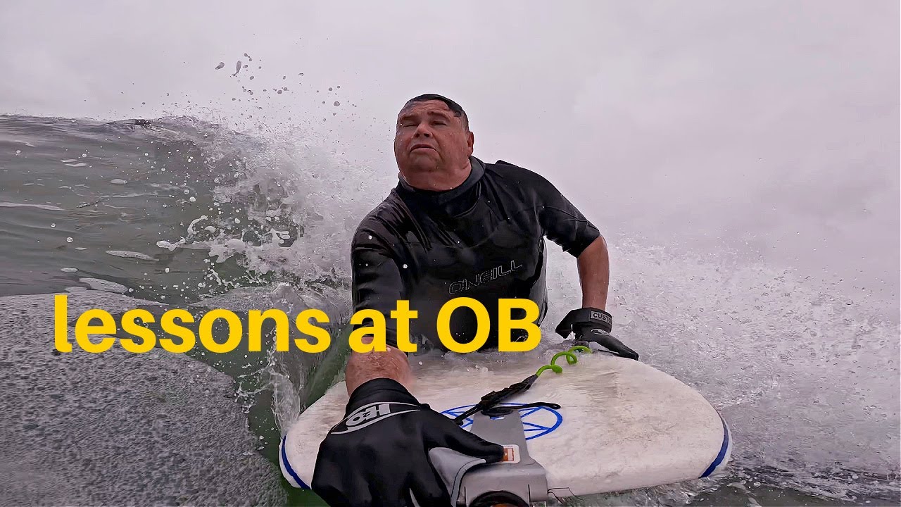 Bodyboard lessons part 1 | Learning to paddle out at Ocean Beach