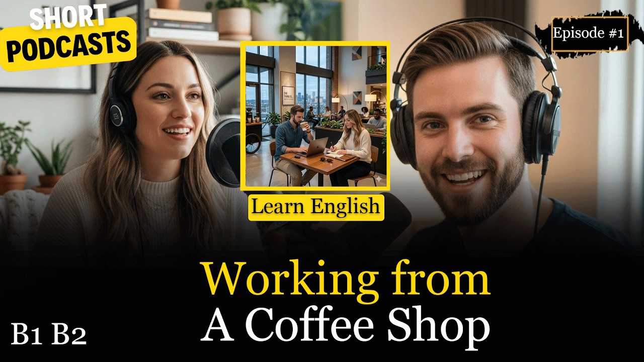 Learn English at a Coffee Shop |  Listening Skills | Daily Conversation (B1-B2 Intermediate Level )