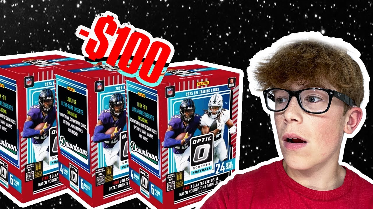Открываю 3 эксклюзивных набора Blaster Box 2025 года Donruss Optic Football от Target!!!