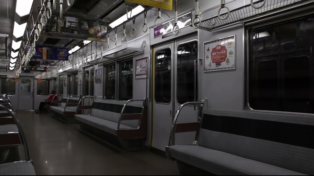 【三菱GTO-VVVFインバータ】近鉄3200系 車内風景 （地下鉄烏丸線 十条&rarr;くいな橋）
