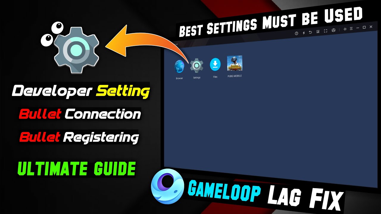 Gameloop Best Secret Settings for Low End Pc Internet Lag Fix 💎 Bullet Connectivity | Work All Games