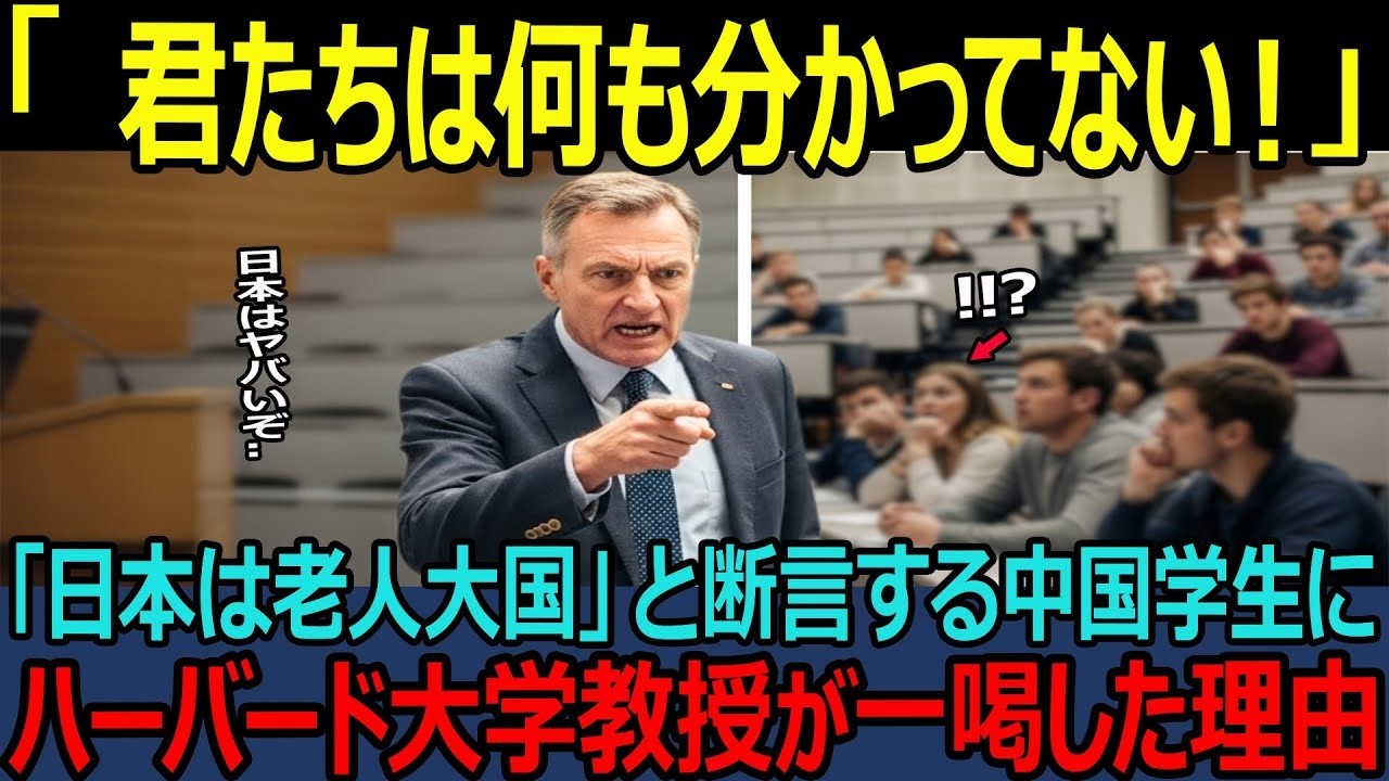 【海外の反応】「だから君らはその程度なんだ」アメリカ名門大学の教授が放った衝撃の一言…教室がパニックに陥った驚愕の理由とは？