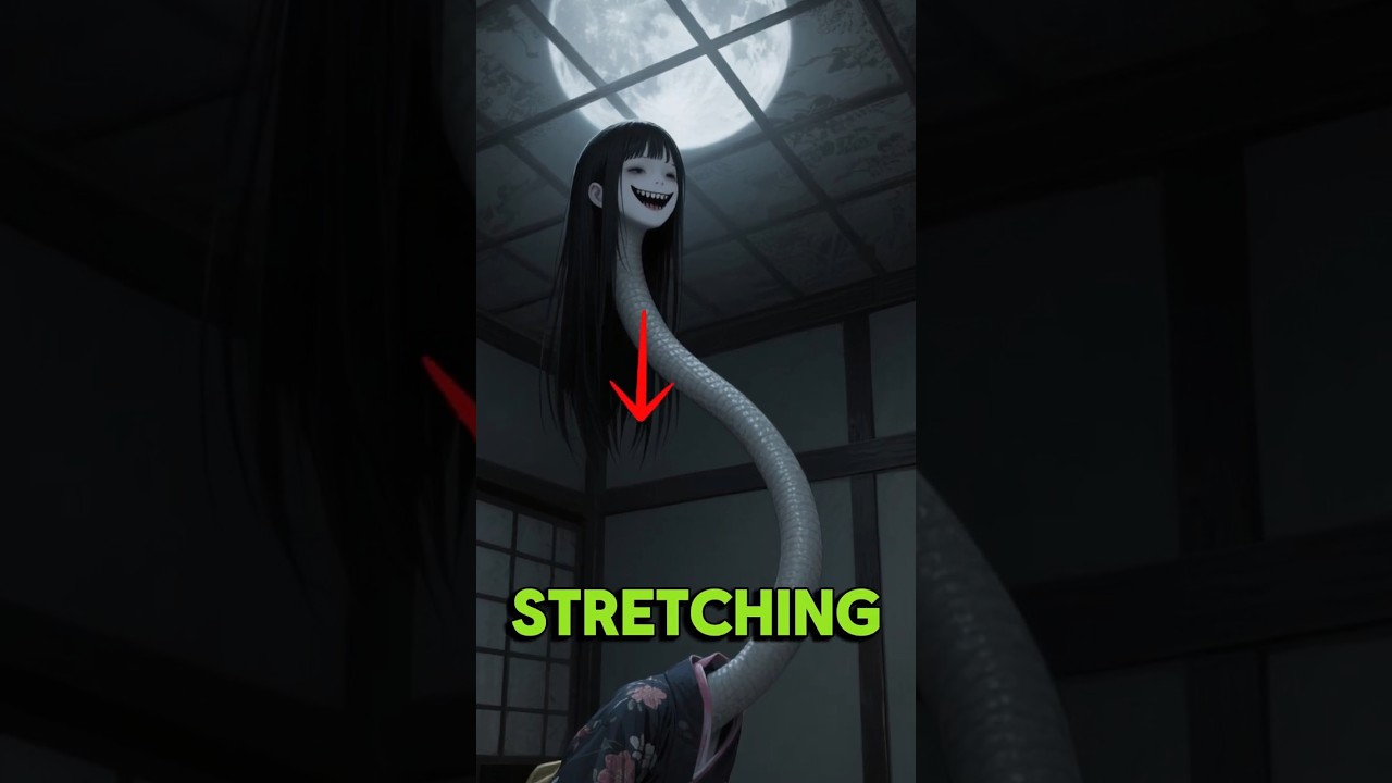She Pretended to Be Normal&hellip; Until Her Neck Started Stretching 😨 | Japanese Rokurokubi Legend #creepy