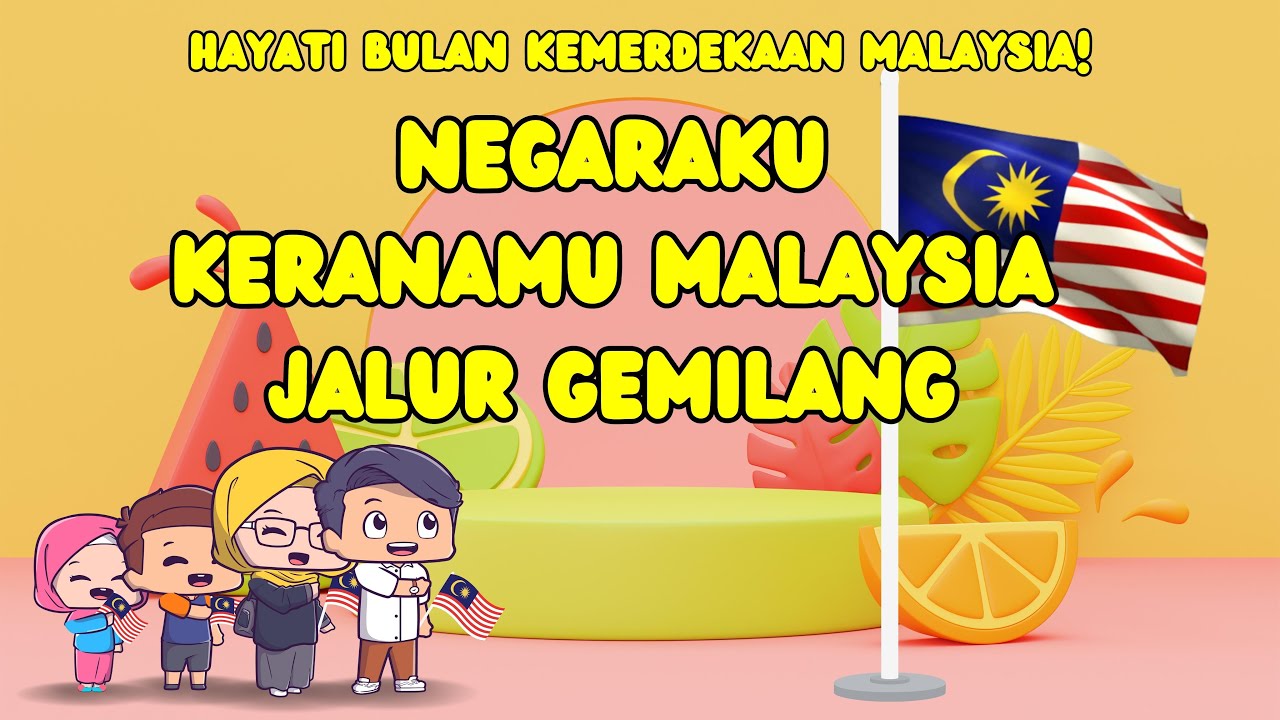 Lagu Patriotik Versi Animasi Comel ! (3 Dalam 1) - NEGARAKU, KERANAMU MALAYSIA, JALUR GEMILANG