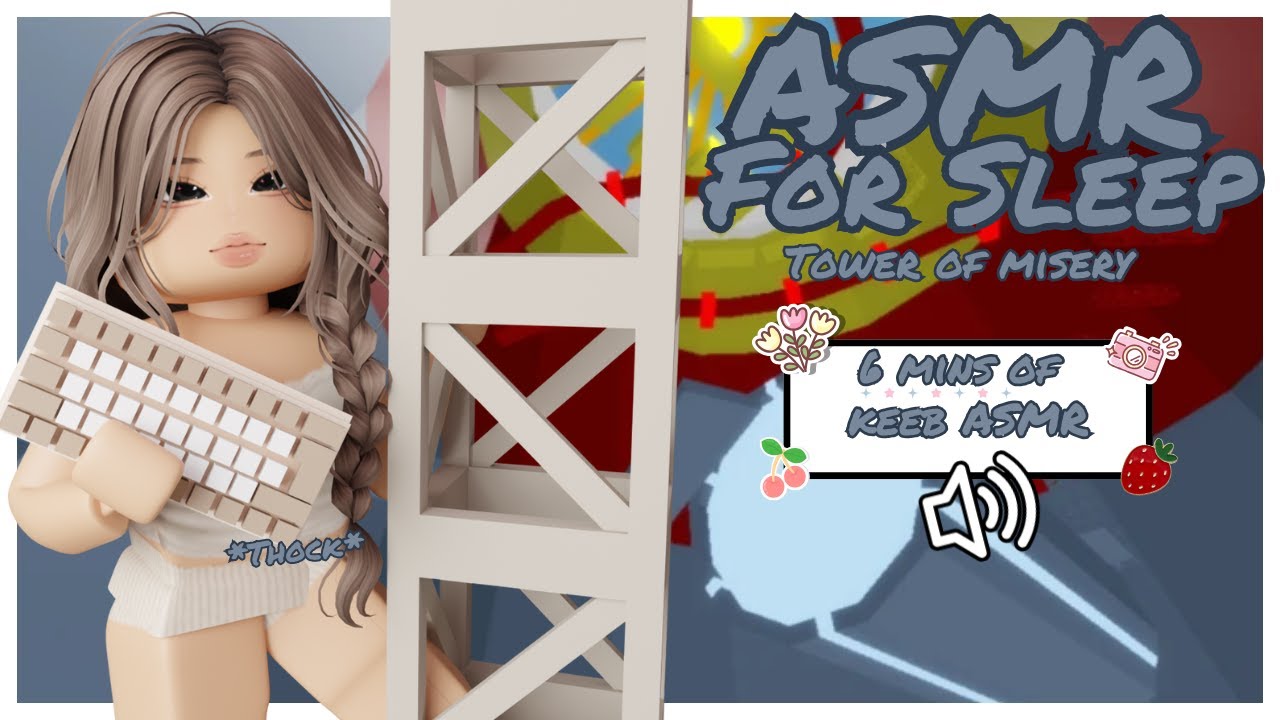 Roblox keyboard asmr 🌙 6 MINUTES OF TOWER OF MISERY * very satisfying*