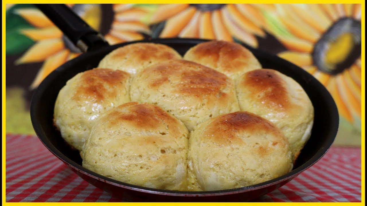PÃO DE FRIGIDEIRA PRONTO EM 30 MINUTOS DELICIOSO E SUPER FÁCIL