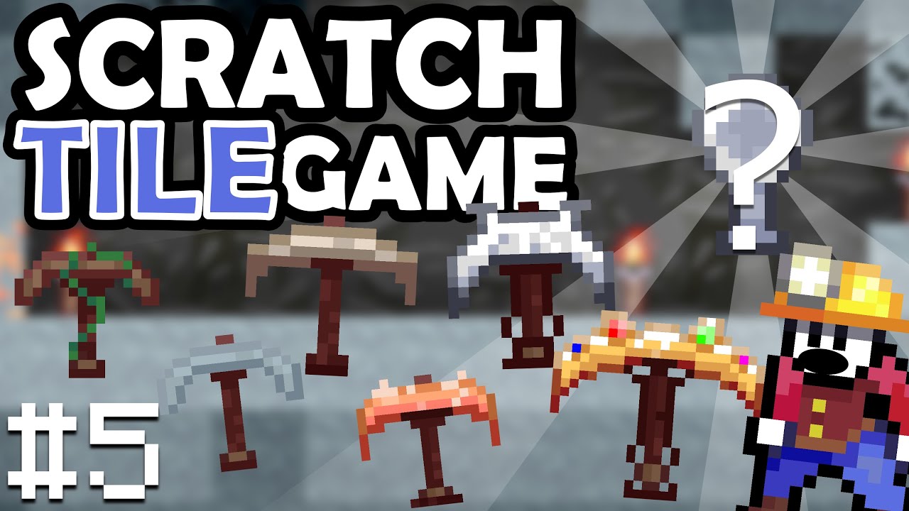 Scratch Tile Scrolling Game | Block Breaking With Cool Pickaxes! (#5)