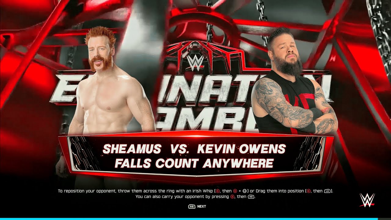 WWE 2K25 Sheamus vs. Owens Falls Count Anywhere Match