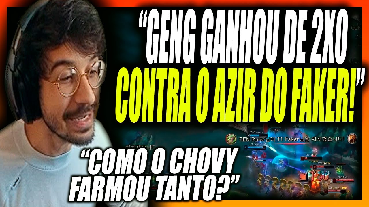 REVOLTA REAGINDO AOS MELHORES MOMENTOS DA MD3 ENTRE T1 vs. GENG PELA LCK (FAKER x CHOVY)