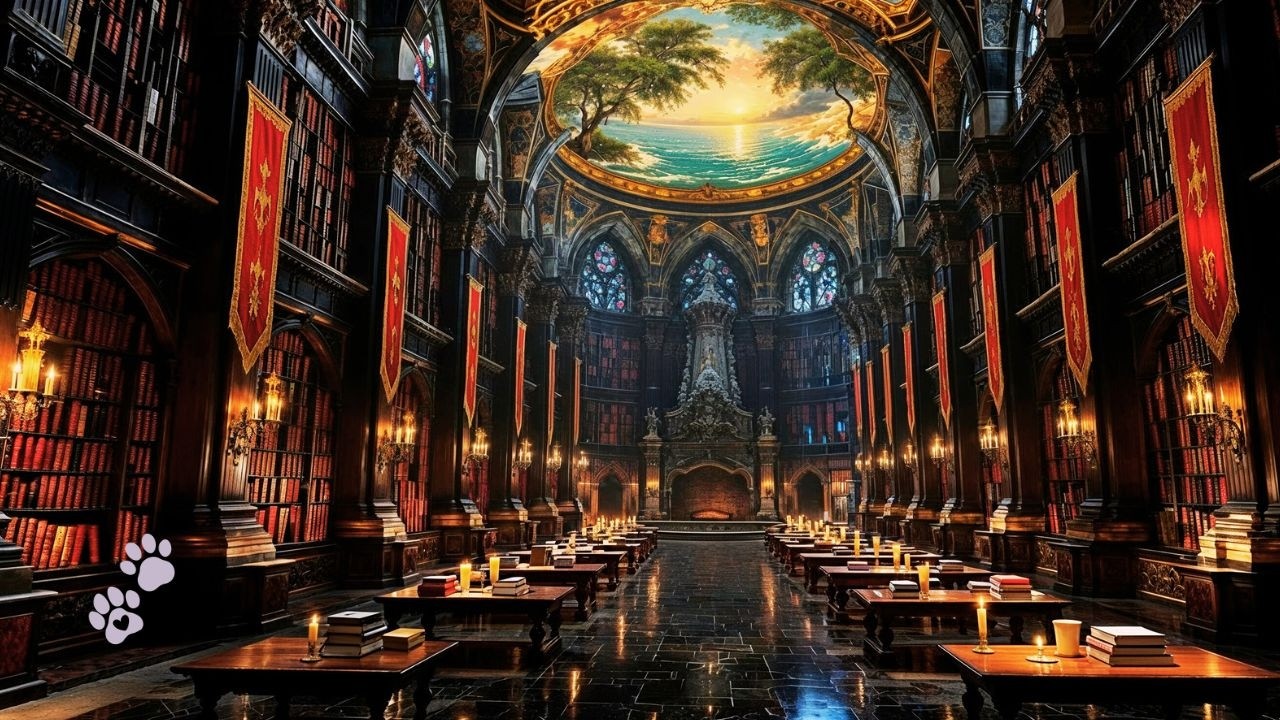 Bloodwing Academy Library 🩸 Dark Academia Study Ambience | Vampire Academy Library Sounds