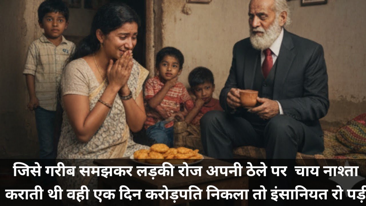 जिसे गरीब समझकर लड़की रोज अपने ठेले पर चाय नाश्ता करती थी वही एक दिन करोड़पति निकला तो#motivation  