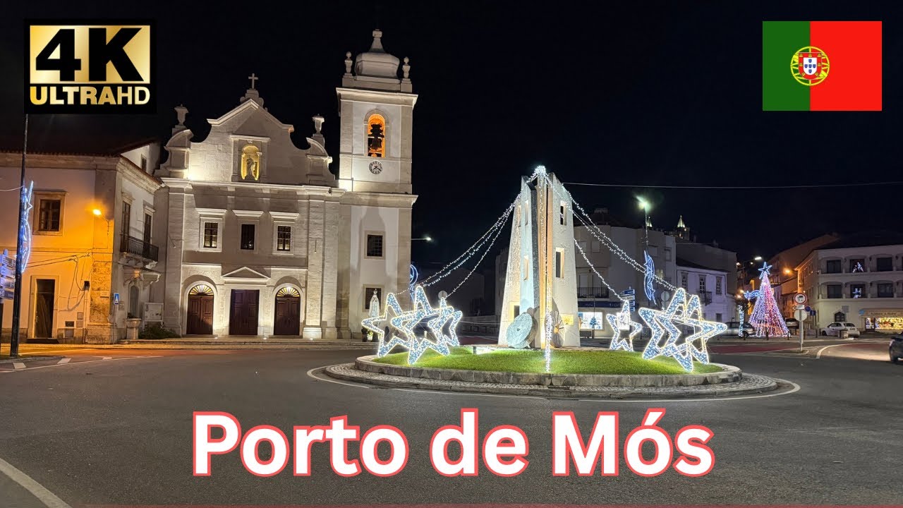Iluminação de natal em Porto de Mós 2025, Leiria, Portugal 🇵🇹 