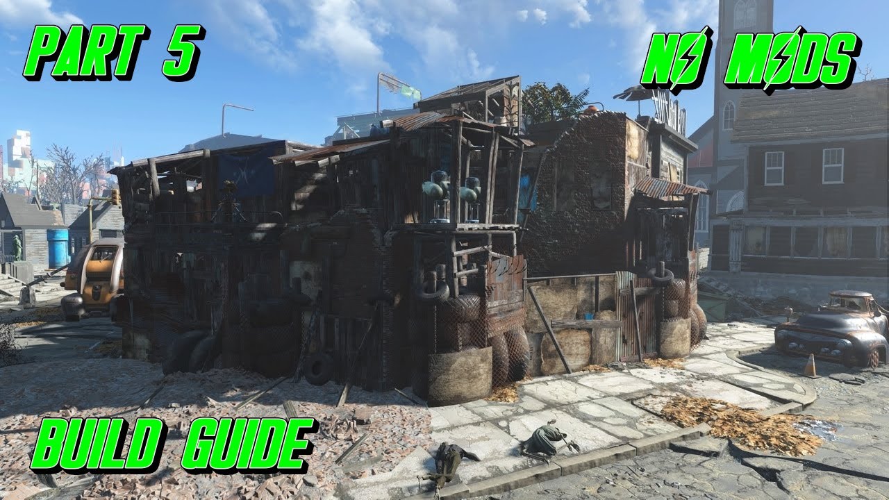 Jamaica Plain survivalist house (part 5) - junk wall - (no mods) FALLOUT 4