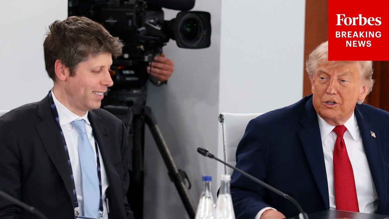 Президент Трамп и лидеры стран &laquo;Большой семерки&raquo; проводят рабочий обед с руководителями технологи...