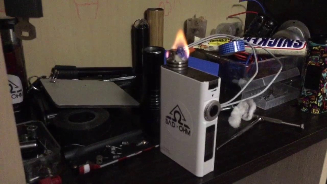 Vape горит намотка с жижей на американском бокс моде vpark 150