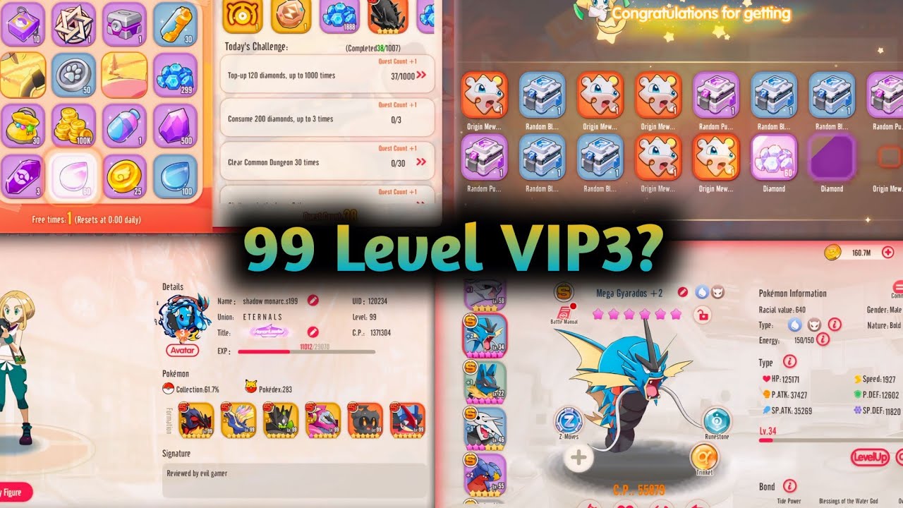 99 Level VIP3 Id review 😱 megamon ❤️