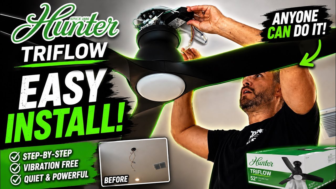 Hunter triflow ceiling fan review how to install