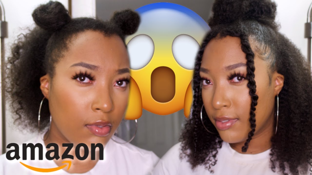 AMAZON CLIP IN TRANSFORMATION | SHORT 4B/4C NATURAL HAIR STYLING