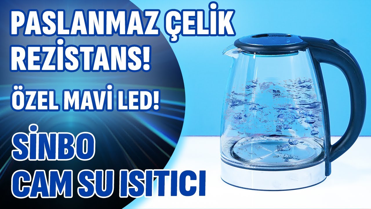 PASLANMAZ ÇELİK SU ISITICI! Sinbo Cam Su Isıtıcı İnceleme