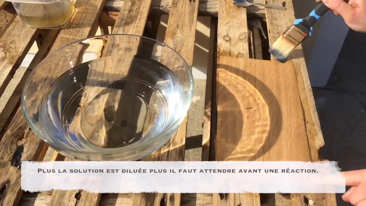 Tutoriel comment teinter du bois en gris au vinaigre blanc