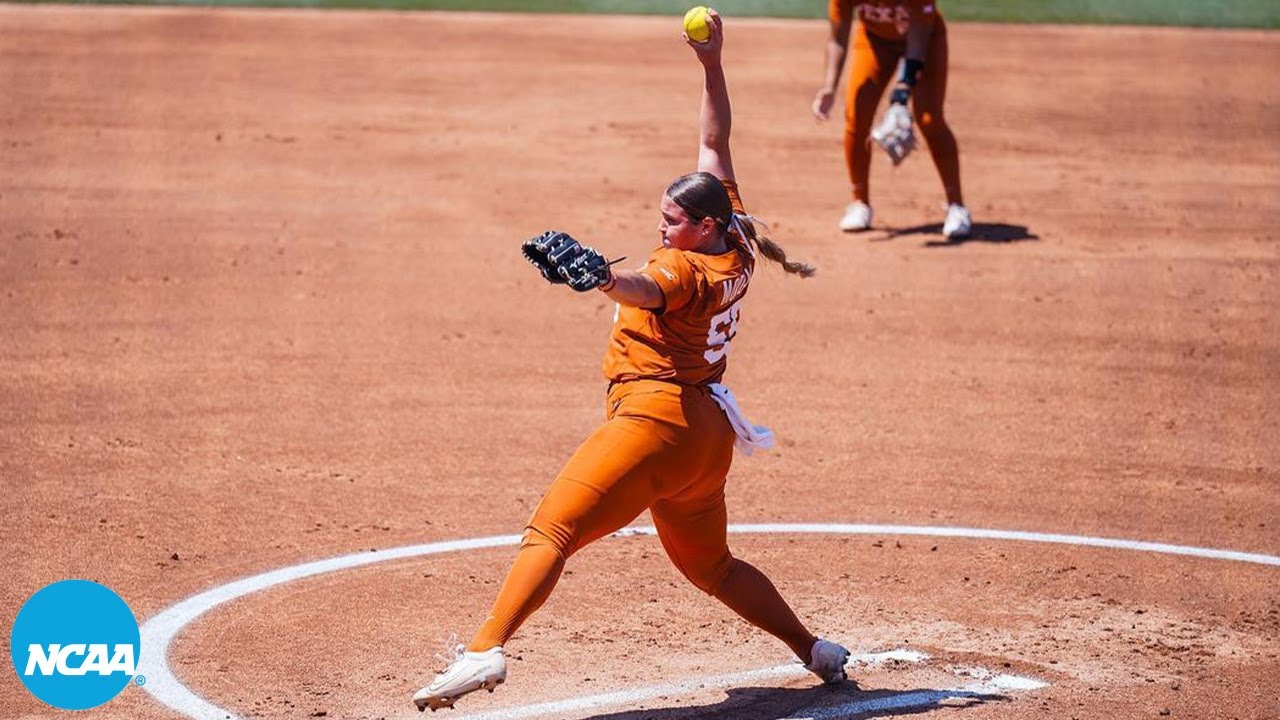 Full 7th inning of Texas' no-hitter (and nearly-perfect game!) in NCAA softball regionals