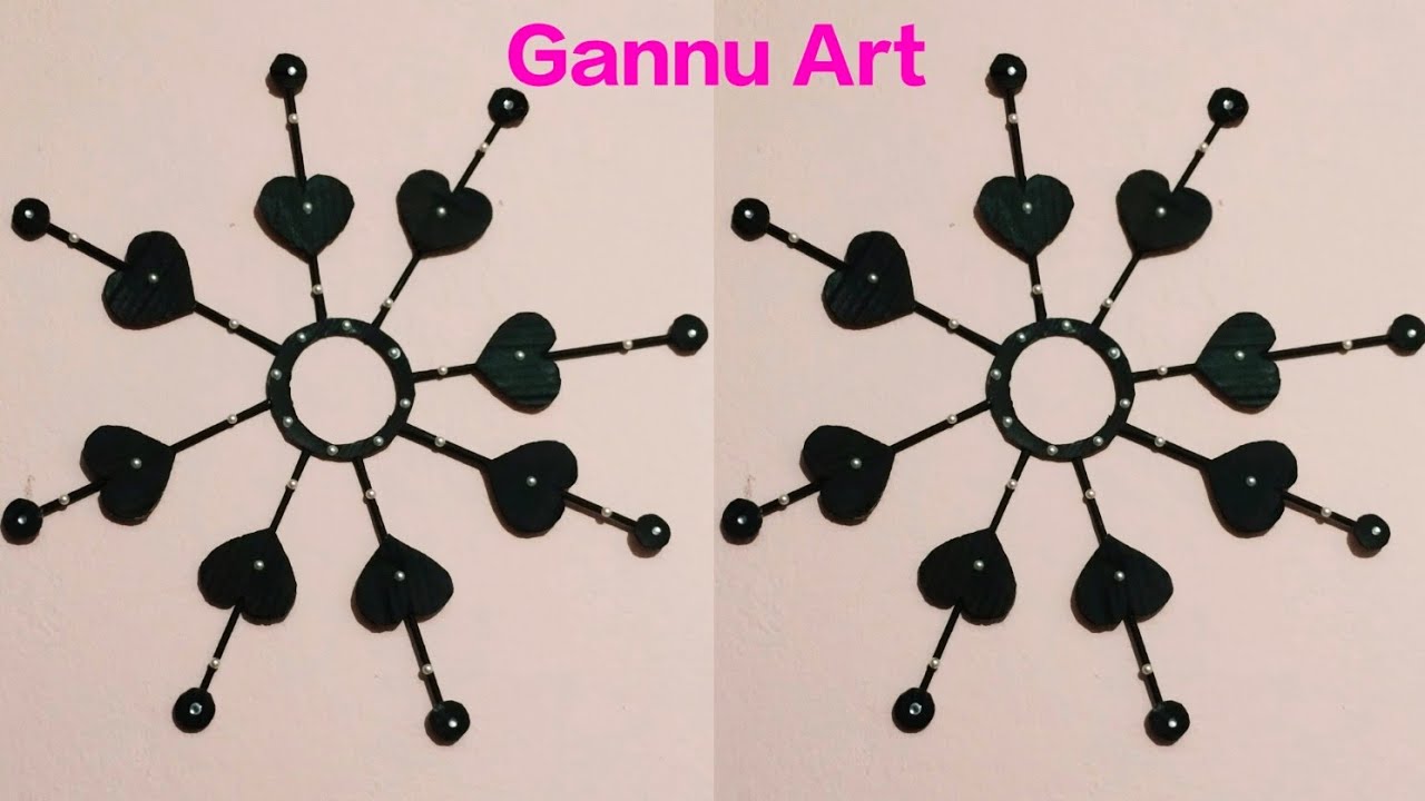 Easy quick unique cardboard wall hanging#Viral video#Craft idea#Wall decor#Heart shape wall hanging 