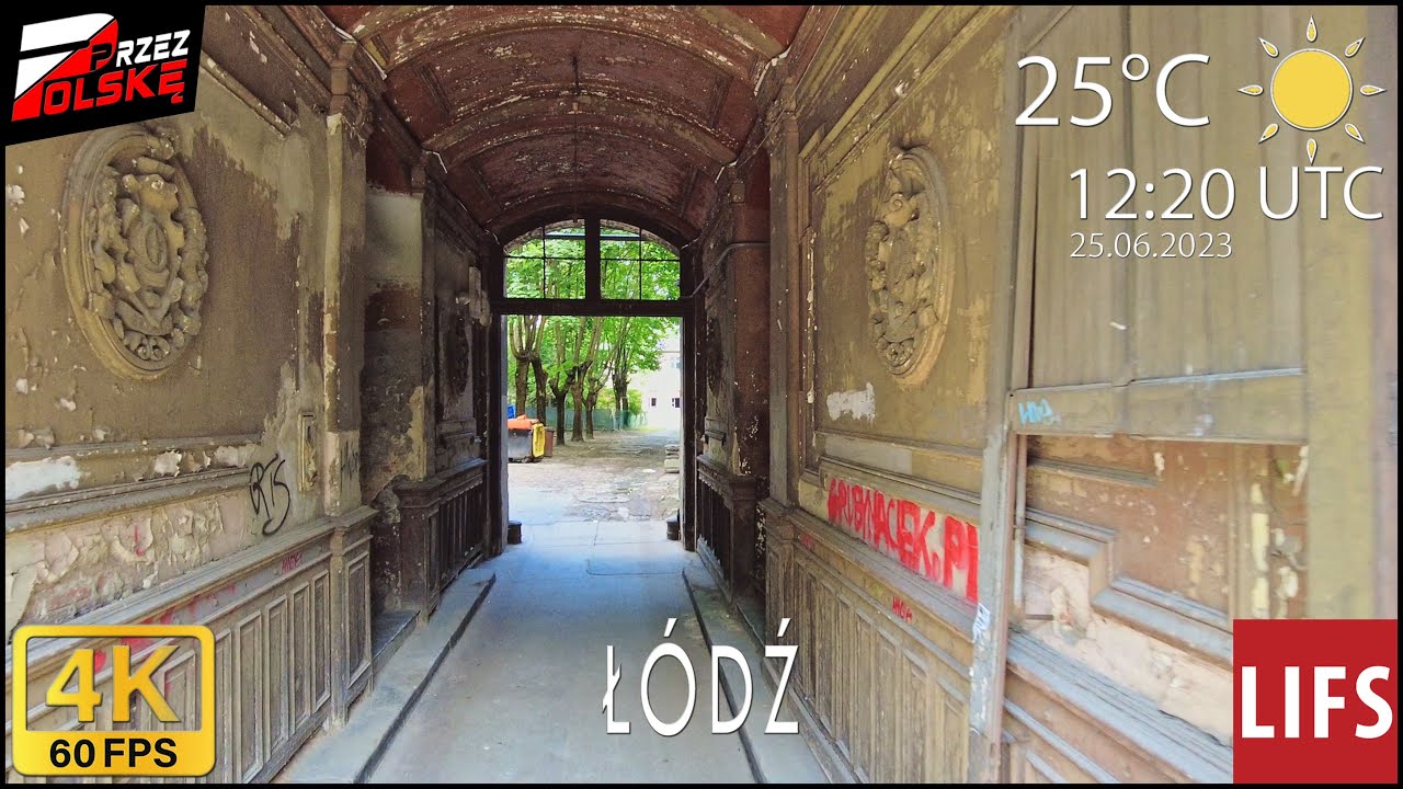 4k POLAND🚶🏽‍♂️#WALK ~ ŁÓDŹ ~ 🛖 PARK SIENKIEWICZA 🗿 FABRYCZNA ~ 60fps #PrzezPolskę
