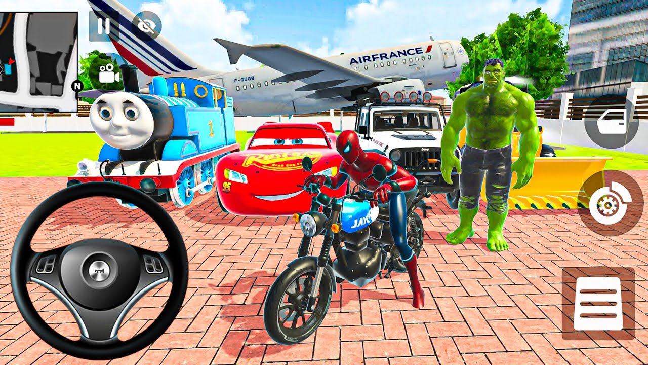❄️ Indian Thift Auto Game New Update 🐝 Spiderman & Ironman 🔥 Purchased Monster Cars Showroom Game 🎮