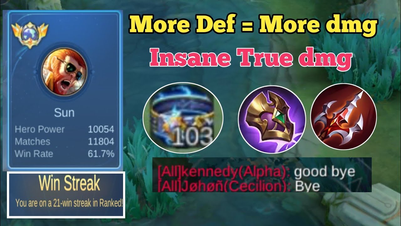 Sun user, use thunder belt passive (more def= more true dmg) | Semi tank sun is op