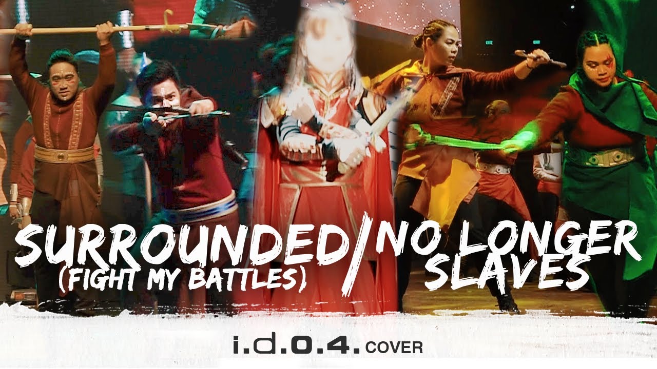 SURROUNDED (FIGHT MY BATTLES) / NO LONGER SLAVES (Cover) PRAISE AND WORSHIP LYRIC VIDEO - I.D.O.4.
